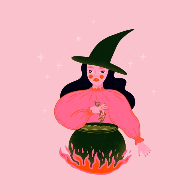 Witches brew. Cute Witch illustration by WeirdyTales