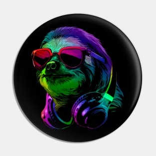 Sloth DJ Pin