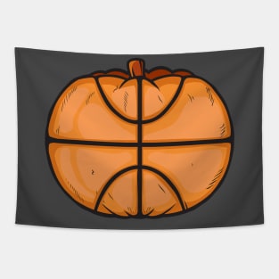 Basketball Pumpkin Head Halloween Tapestry