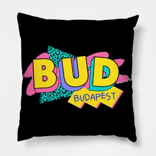 Retro 90s Budapest BUD / Rad Memphis Style / 90s Vibes Pillow