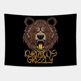 KYRIAKOS GRIZZLY bear design Tapestry