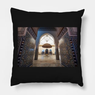 Dar Menebhi Palace museum in Marrakech, Morocco Pillow