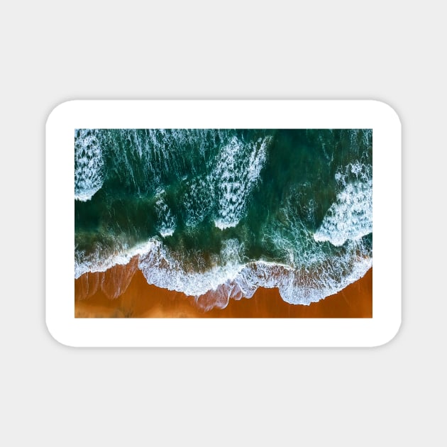 Green ocean waves Magnet by Insignis