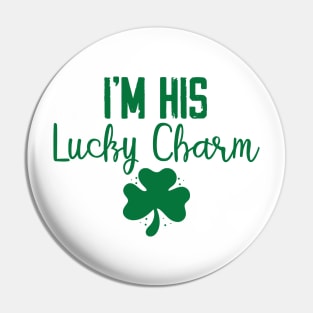 St. Patrick's Couple Shirts, St. Patrick's Day Matching Tee for Couple, I'm Her Shamrock, I'm His Lucky Charm Pin