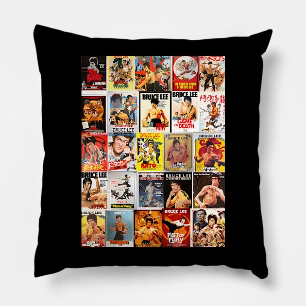 Bruce Movie Jeet Kune Do Be Water Lee Legend Pillow by Garmentcrooks