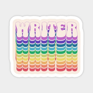 Retro Writer Rainbow Magnet