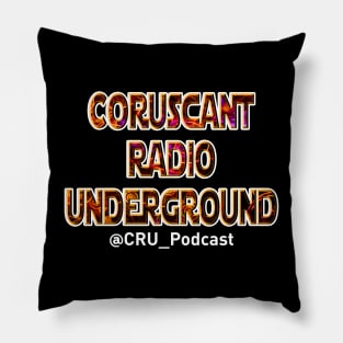 CRU Podcast Text Logo Pillow