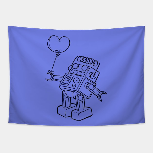 LOVEBOT line Tapestry by JimBryson