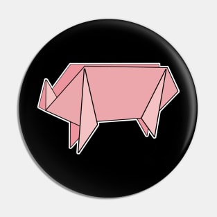 Pig Origami Sticker Style Design Pin