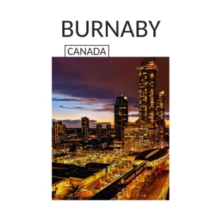 Burnaby British Columbia Canada Skyline Night Lights Cityscape Gift for Canadian Canada Day Present Souvenir T-shirt Hoodie Apparel Mug Notebook Tote Pillow Sticker Magnet T-Shirt