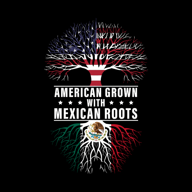 American Grown With Mexican Roots, American Flag With Mexican Flag, 4th Of July by artbyGreen