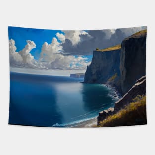 Ocean View Home Decor Greece Cliffs "Aegean Air" Tapestry