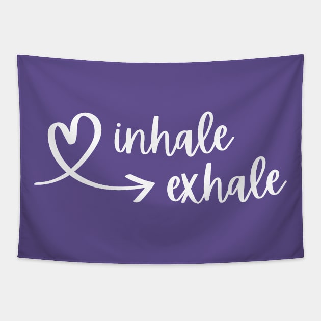 Inhale, Exhale Printed Tee Tapestry by Artful Wear