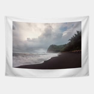 Black Sand Sunset Tapestry