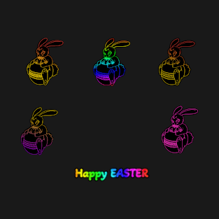 Happy  easter bunnies sticker pack T-Shirt