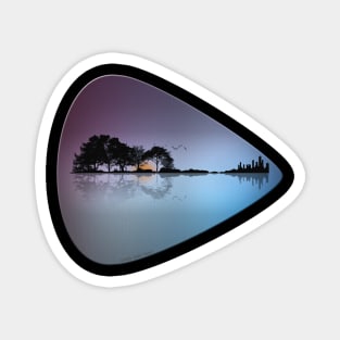 Guitar Pick Lake Reflections Music Lover Magnet