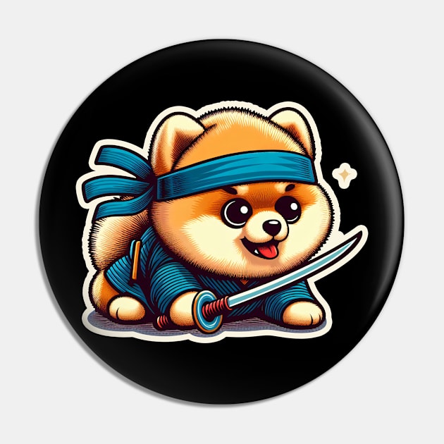 Pomeranian ninja Pin by k9-tee