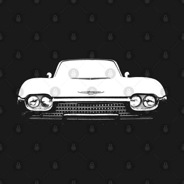 Ford Thunderbird 1962 American classic car monoblock white by soitwouldseem