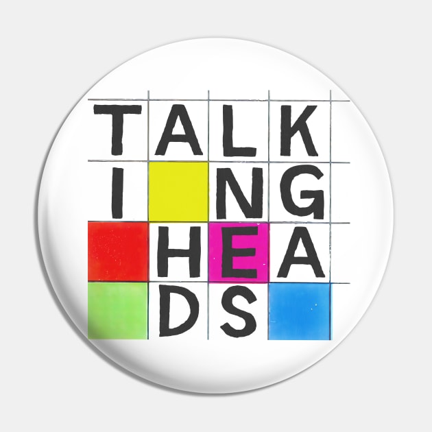 Talking Heads // Retro Original Fan Art Design Talking Heads Pin
