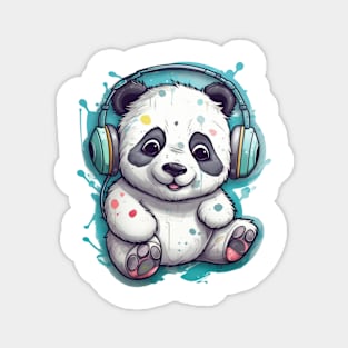 Cute Panda Beats Magnet