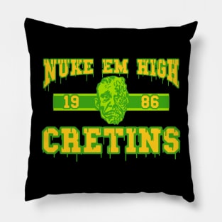 Nuke Em High Cretins Sports Logo Pillow