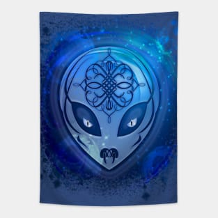 Blue Alien Dream Tapestry