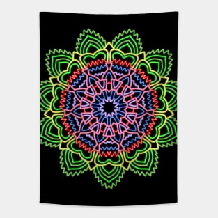 Neon Flower Tapestry