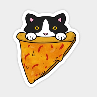 Cute cat eating a slice of pizza Magnet