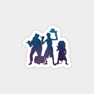 Hitchhiking Ghosts Silhouette Night Sky Magnet