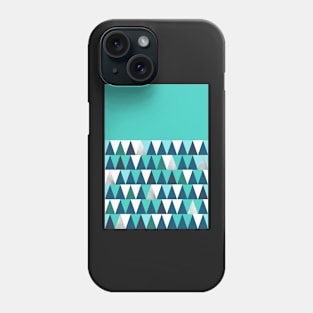 Arctic Blue Triangles Phone Case