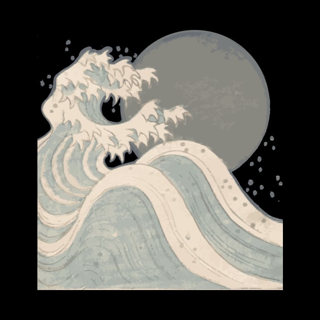 Ride the Serene Swells: Embrace Yashima Gakutei's Captivating Wave Design! by pelagio