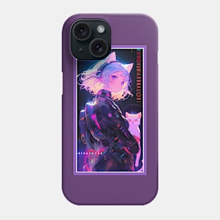 Anime Sci-Fi Cat Girl | Quality Anime Girl Artwork | Manga Girl Anime Art Phone Case