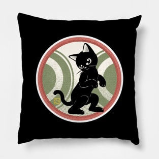 Sweet black kitty Pillow