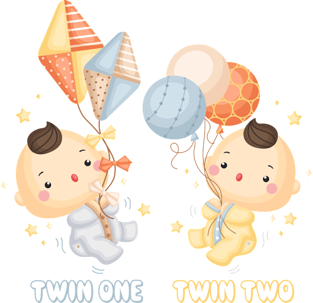 Twins baby boys Kids T-Shirt by KOTOdesign