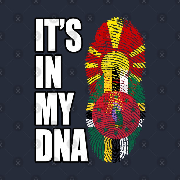 Macedonian And Dominica Mix Heritage DNA Flag by Just Rep It!!