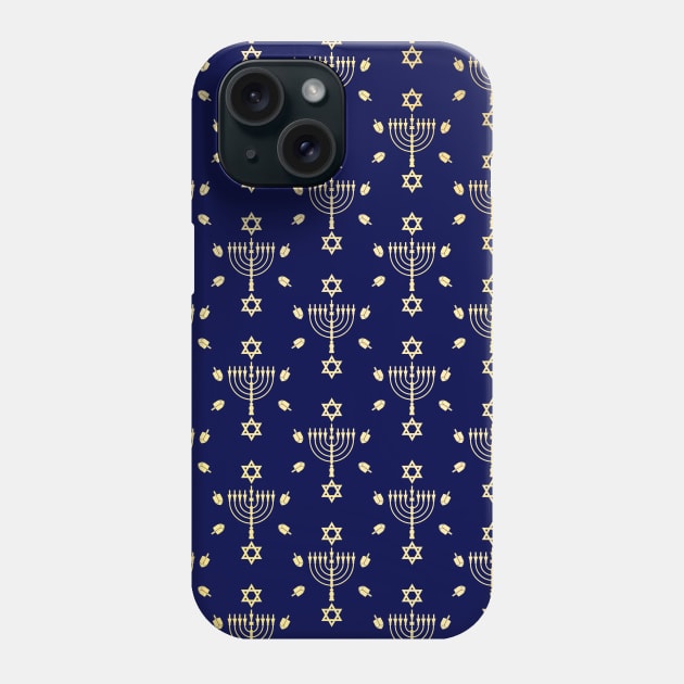 Hanukkah Pattern WPH MEDIA Phone Case by WPHmedia