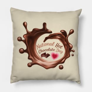 National Hot Chocolate Day - 31 January Pillow