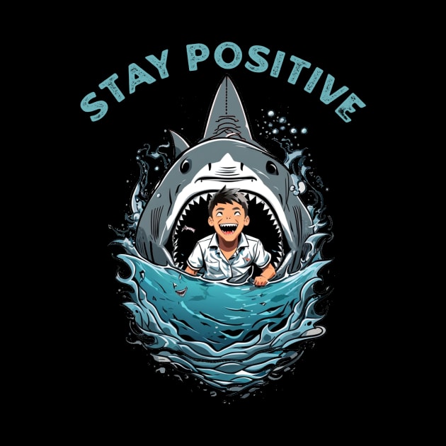 Stay Positive Shark by NysdenKati