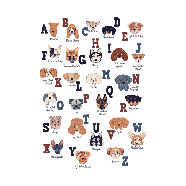 Dogs Alphabet by JunkyDotCom