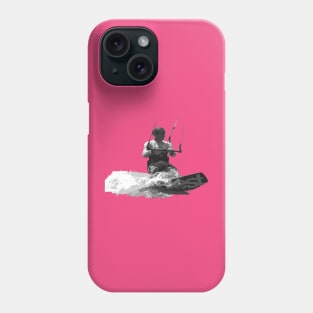 Kitesurfer Surfing The Wave Artistic Illustration Phone Case