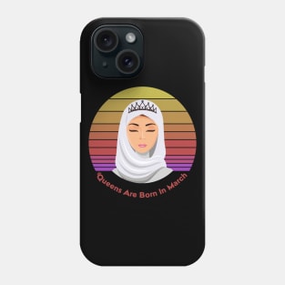 Queens are born in March Female in Hijab Retro Vintage Phone Case