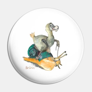 Dodo on the snail Pin