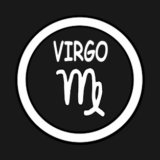 Virgo, white circle, transparent background T-Shirt