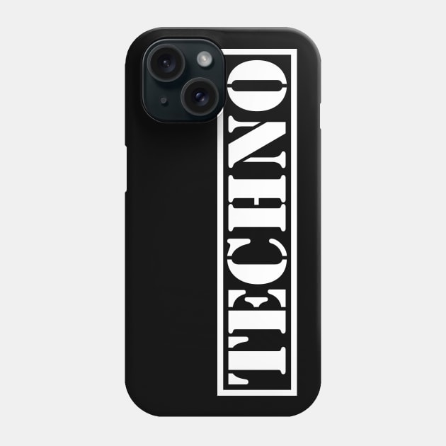 Techno #1 (WHT) Phone Case by RickTurner