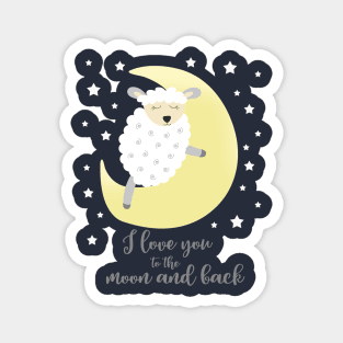 Lamb I love you to the Moon and Back Magnet