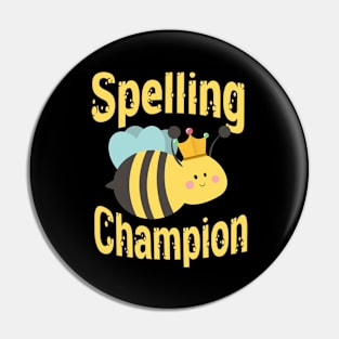 Spelling Competition Champion Pin