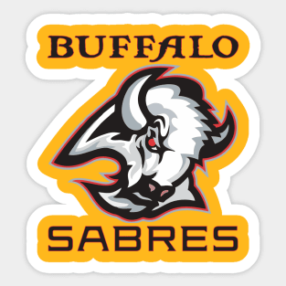 buffalo sabers reverse retro Sticker for Sale by Hungry Hungry Buffalo