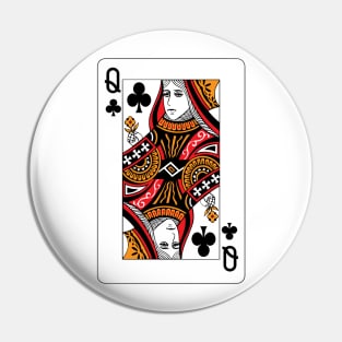 Queen of Clubs Pin