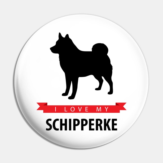 I Love My Schipperke Pin by millersye