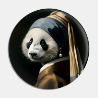 Wildlife Conservation - Pearl Earring Giant Panda Meme Pin